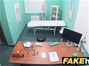 fake hospital restroom room oral pleasure and smashing